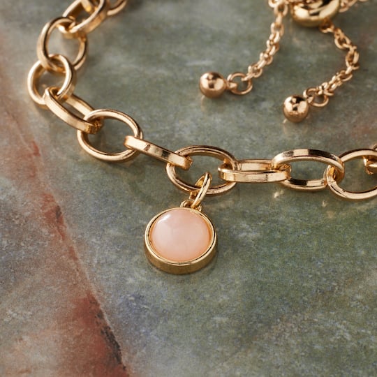 Round Rose Quartz Charm by Bead Landing™